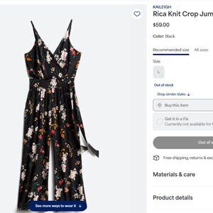 Kaileigh Rica Floral Knit Jumpsuit